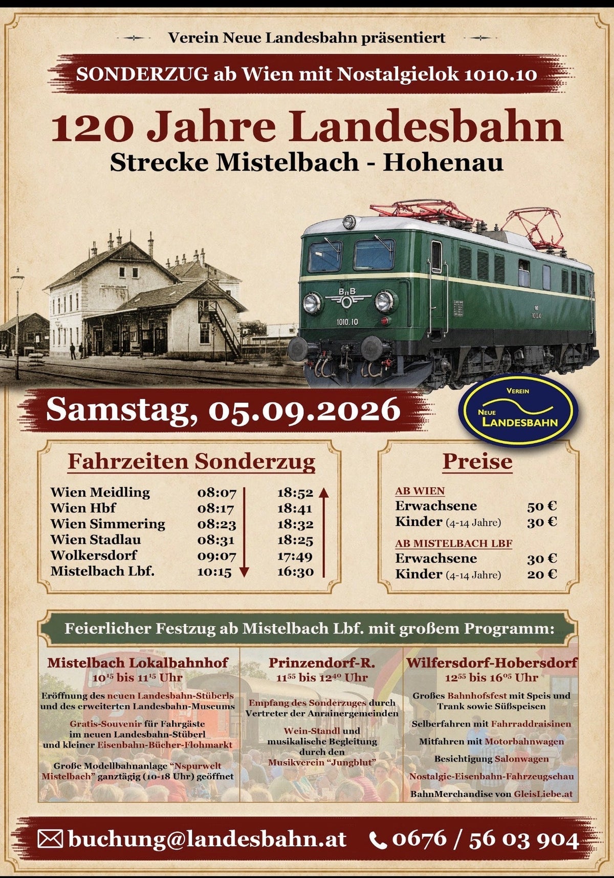 Sonderzug 120 Jahre Landesbahn