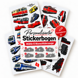 Personalisierte Stickerbögen im Set