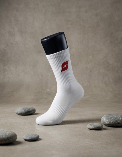 Retro Eisenbahn Socken Beige