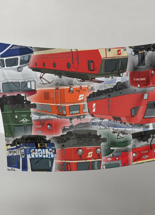 Kuscheldecke 127 x 154cm EISENBAHNLIEBE