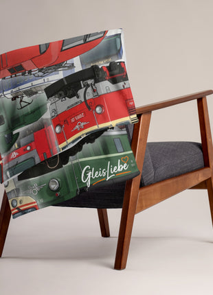 Kuscheldecke 127 x 154cm EISENBAHNLIEBE