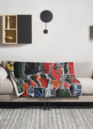 Kuscheldecke 127 x 154cm EISENBAHNLIEBE